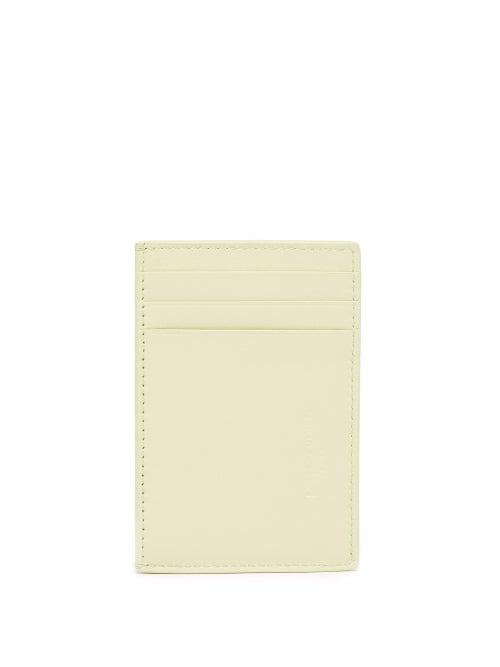 Bottega Veneta - Cassette Leather Cardholder - Womens - Yellow