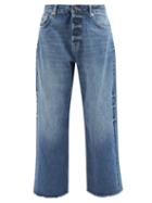 Raey - Gait Organic-cotton Blend Super Wide-leg Jeans - Womens - Dark Blue