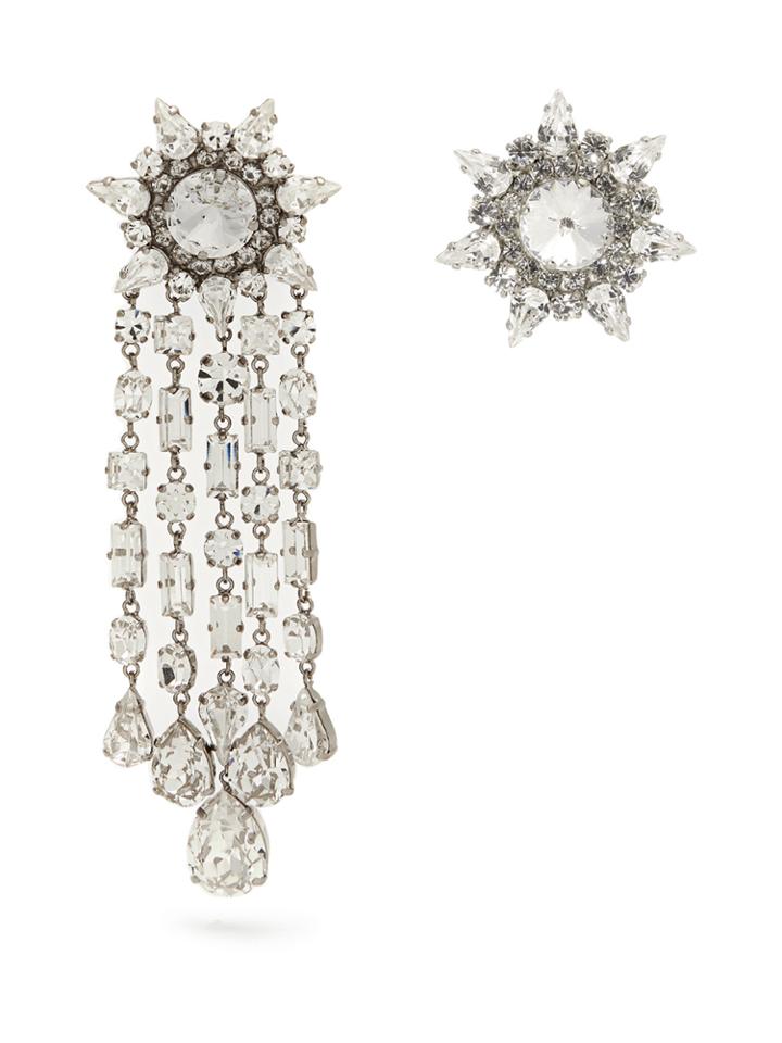 Racil London Asymmetric Crystal-embellished Earrings