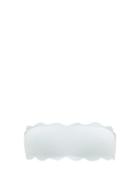 Matchesfashion.com Marysia - Santa Monica Scallop-edged Bikini Top - Womens - Light Blue