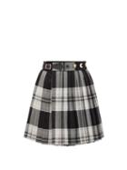 Charles Jeffrey Loverboy - Plaid Cotton-twill Mini Skirt - Womens - Grey