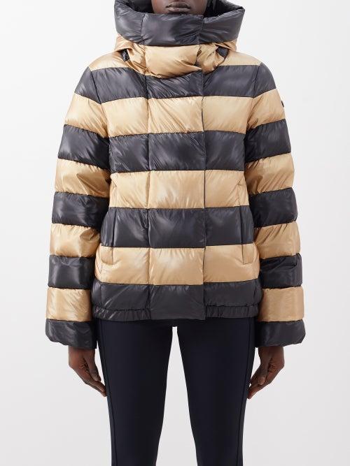 Goldbergh - Dazzle Hooded Down Ski Jacket - Womens - Gold Black