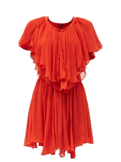 Isabel Marant - Amelie Layered Silk-chiffon Dress - Womens - Red