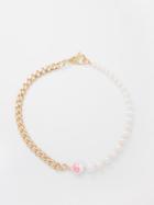 Joolz By Martha Calvo - Yin Yang Pearl & 14kt Gold-plated Necklace - Womens - Pink Multi