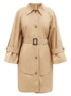 Matchesfashion.com 1 Moncler Jw Anderson - Dungeness Layered-hem Cotton Trench Coat - Womens - Beige