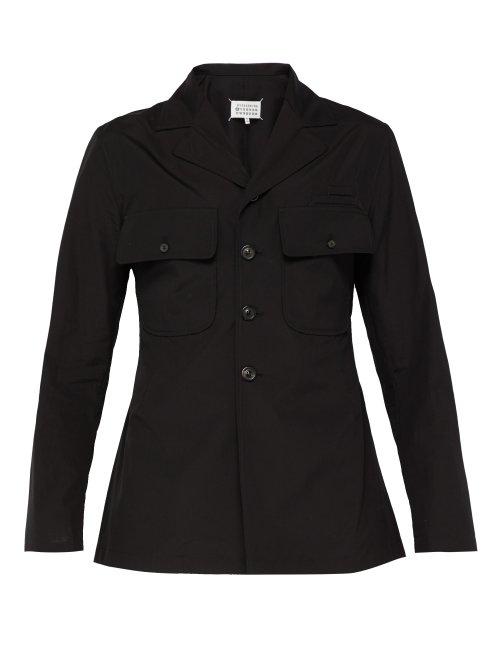 Matchesfashion.com Maison Margiela - Sleeve Badge Cotton Shirt - Mens - Black