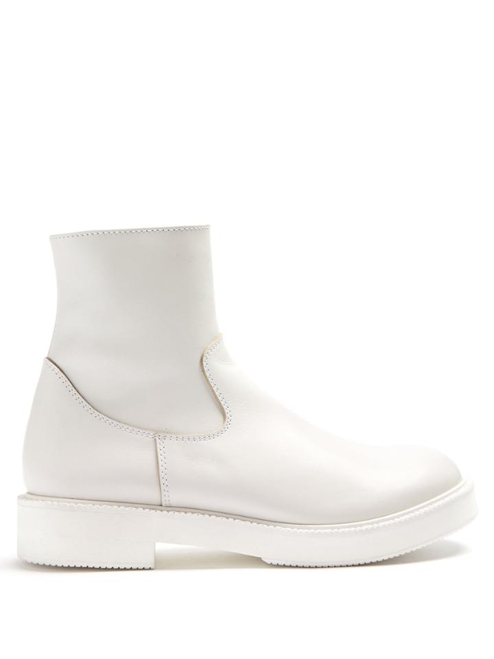 Junya Watanabe X Comme Des Garcons Smooth-leather Ankle Boots