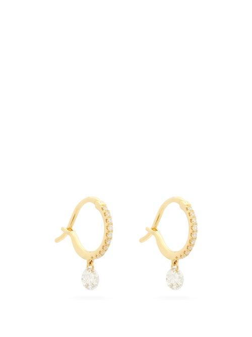 Matchesfashion.com Raphaele Canot - Set Free Diamond & Gold Hoop Earrings - Womens - Yellow Gold