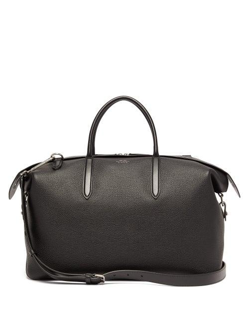 Matchesfashion.com Smythson - Large Grained Leather Holdall - Mens - Black