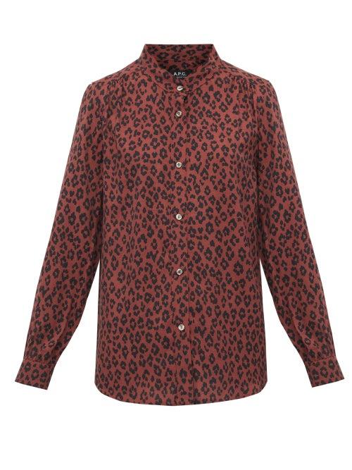 Matchesfashion.com A.p.c. - Alice Leopard Print Voile Shirt - Womens - Leopard