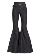 Matchesfashion.com Ellery - Ophelia High Rise Flared Jeans - Womens - Navy