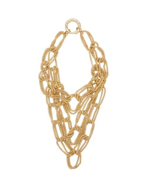 Matchesfashion.com Rosantica By Michela Panero - Onore Layered Oversized Chain Link Necklace - Womens - Gold