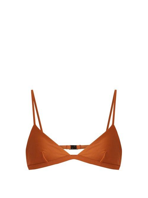 Matchesfashion.com Matteau - The Petite Triangle Bikini Top - Womens - Orange