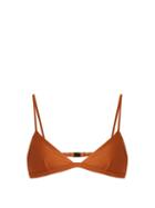 Matchesfashion.com Matteau - The Petite Triangle Bikini Top - Womens - Orange