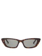 Matchesfashion.com Saint Laurent - Cat Eye Tortoiseshell Acetate Sunglasses - Womens - Tortoiseshell