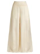 Elizabeth And James Elton Wide-leg Silk-satin Trousers