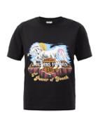 Matchesfashion.com Vetements - Unicorn-print Cotton-jersey T-shirt - Womens - Black