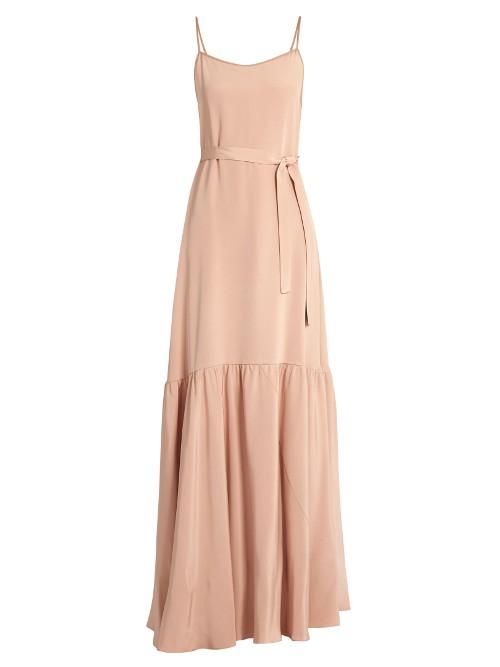 Ryan Roche Sleeveless Dropped-waist Silk Maxi Dress