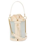 Matchesfashion.com See By Chlo - Debbie Suede And Leather Bucket Bag - Womens - Blue White