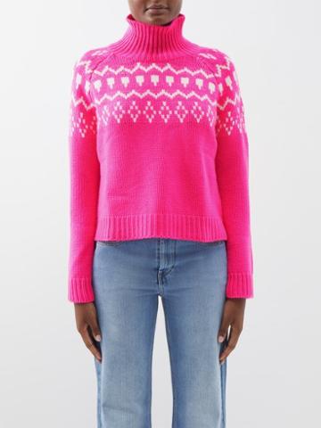 Lisa Yang - Nina Roll-neck Cashmere Sweater - Womens - Neon Pink