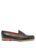 Matchesfashion.com John Lobb - Lopez Grained-leather Penny Loafers - Mens - Black