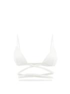 Matteau - The Wrap Crinkled Triangle Bikini Top - Womens - White