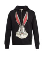 Matchesfashion.com Gucci - Bugs Bunny Cotton Hooded Sweatshirt - Mens - Black