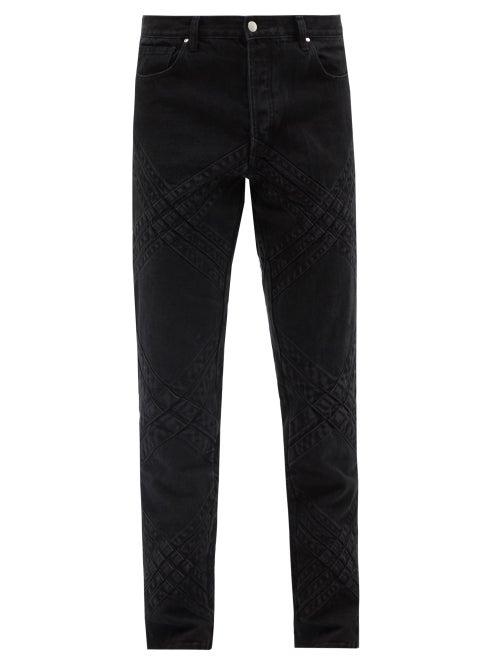 Stefan Cooke - Panelled Straight-leg Jeans - Mens - Black