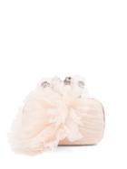 Matchesfashion.com Alexander Mcqueen - Four Ring Tulle And Satin Box Clutch - Womens - Light Pink