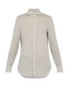 Matchesfashion.com Finamore 1925 - Gaeta Linen Shirt - Mens - Grey