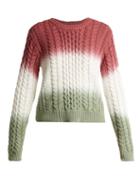 Matchesfashion.com Sies Marjan - Britta Cable Knit Cotton Sweater - Womens - Pink Multi