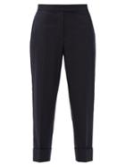 Matchesfashion.com Thom Browne - Tailored Wool Straight-leg Trousers - Womens - Navy