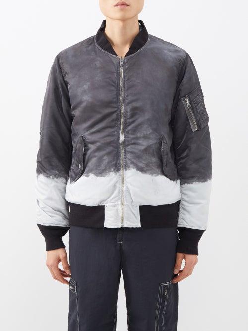 Noma T.d - Hand-dyed Padded Bomber Jacket - Mens - Black Multi