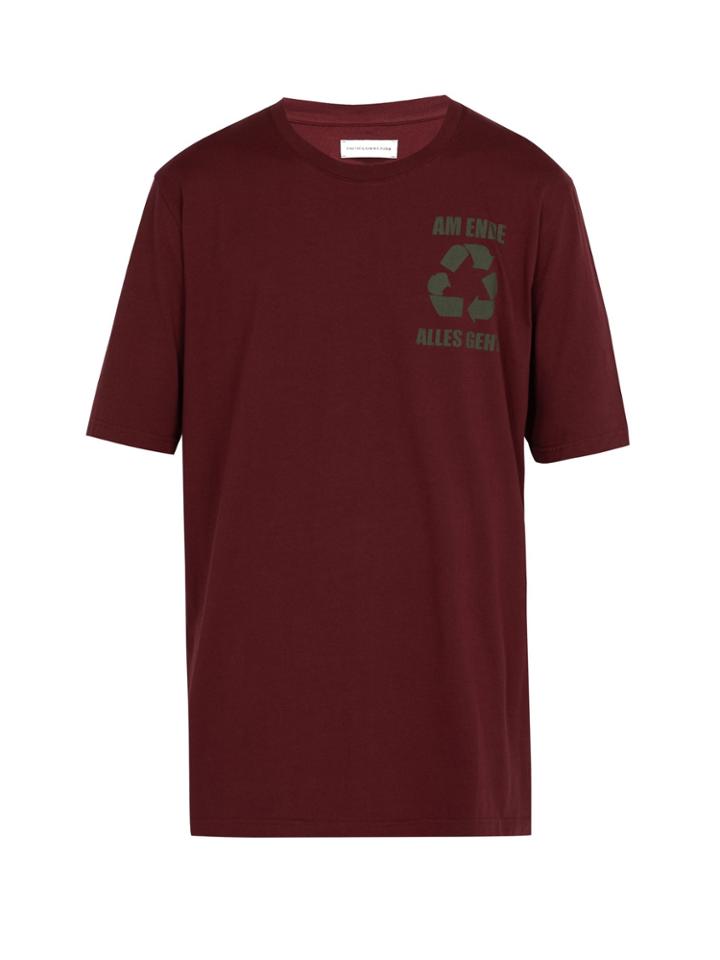 Faith Connexion Recycle-print Cotton T-shirt