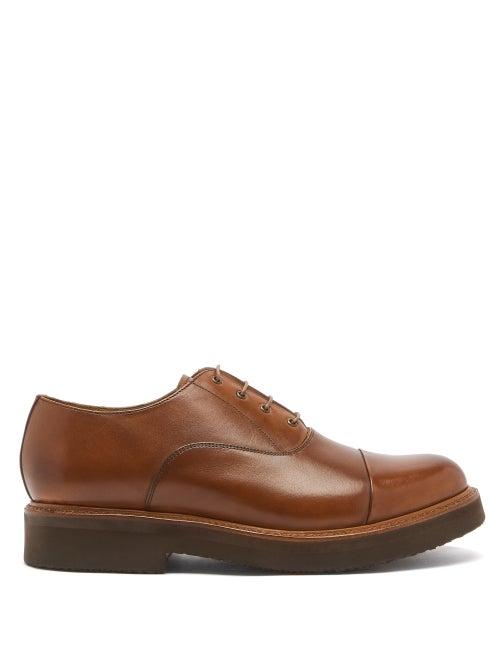 Matchesfashion.com Grenson - Ben Leather Oxford Shoes - Mens - Tan