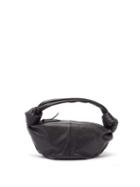 Matchesfashion.com Bottega Veneta - Mini Knotted-strap Leather Handbag - Womens - Black