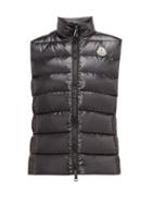 Matchesfashion.com Moncler - Ghany High Neck Quilted Down Gilet - Womens - Black