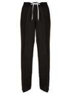 Miu Miu Side-stripe Wool And Mohair-blend Track Pants