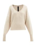 Matchesfashion.com Petar Petrov - Nada Drop-shoulder Cashmere Sweater - Womens - Cream