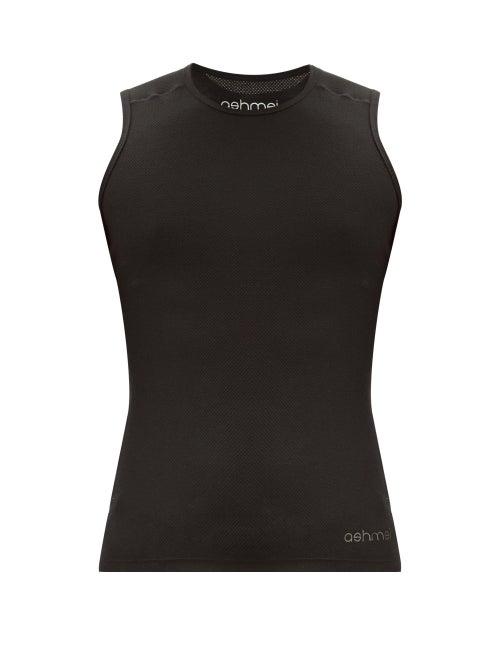 Matchesfashion.com Ashmei - Merino Wool-blend Mesh Tank Top - Mens - Black