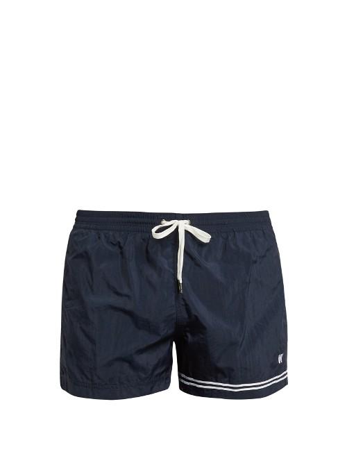 Dan Ward Stripe And Logo-featured Swim Shorts