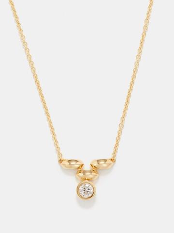 Lizzie Mandler - Cleo Diamond & 18kt Gold Necklace - Womens - Yellow Gold