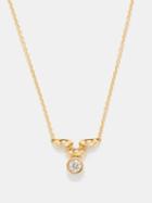 Lizzie Mandler - Cleo Diamond & 18kt Gold Necklace - Womens - Yellow Gold