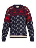 Gucci Gg Reindeer Wool Sweater