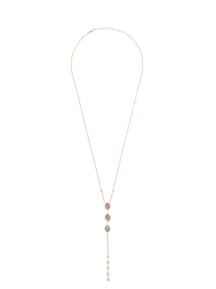 Jacquie Aiche Diamond, Labradorite & Rose-gold Necklace