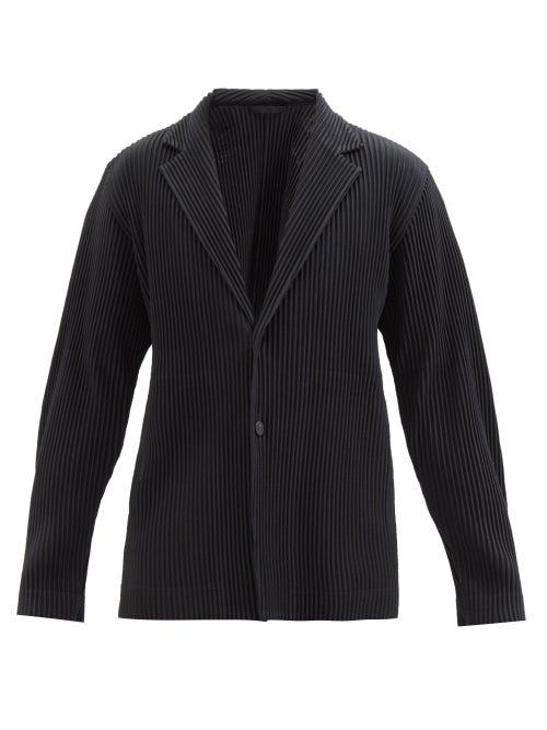 Homme Pliss Issey Miyake - Technical-pleated Blazer - Mens - Black