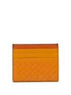 Matchesfashion.com Bottega Veneta - Intrecciato Leather Cardholder - Womens - Orange Multi