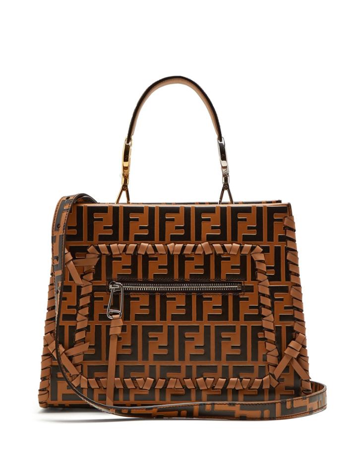 Fendi Runaway Logo-embossed Leather Bag