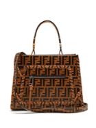 Fendi Runaway Logo-embossed Leather Bag