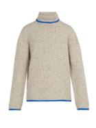 Matchesfashion.com Deveaux - Speckled Cashmere Sweater - Mens - Beige